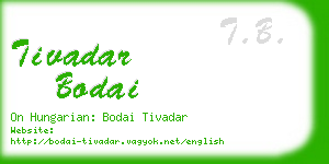 tivadar bodai business card